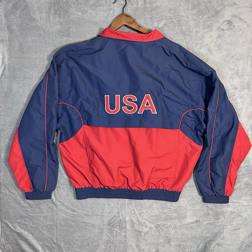Vintage Official Sports USA Soccer Referee Program Windbreaker Jacket XL - Picture 2 of 9